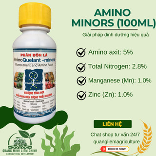 Phân Bón Lá Vi Lượng Amino Minors (Chai 100ml) - Bổ sung vi lượng cho rau, cây ăn trái