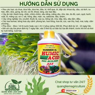 Phân Bón Hữu Cơ Acid Humic 322 Vàng Mỹ - Kích Rễ - Giải Độc - Cải Tạo Đất (Chai 235ml)