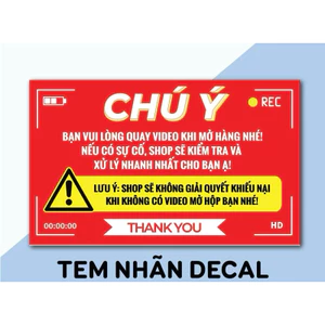 COMBO 100 TEM DÁN QUAY CLIP TRƯỚC KHI MỞ HÀNG CÓ KEO MẶT SAU