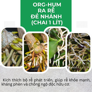 Phân Bón Lá Org-Hum 1 Lít Bổ Sung Humic Acid Và Fulvic Acid (Chai 1 Lít) Hoa Lan Hoa Hồng Cây Kiểng