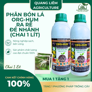 Phân Bón Lá Org-Hum 1 Lít Bổ Sung Humic Acid Và Fulvic Acid (Chai 1 Lít) Hoa Lan Hoa Hồng Cây Kiểng