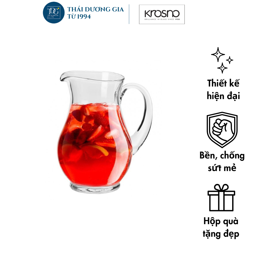 Bình nước, rượu pha lê không chì handmade ELITE 1500ml Ba Lan Krosno - 788326 | Thái Dương Gia