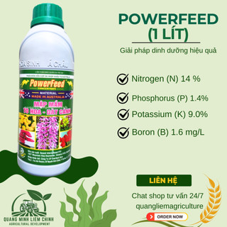 Phân Cá Hữu Cơ Powerfeed - 1 Lít Mập Mầm, To Hoa, Dày Cánh