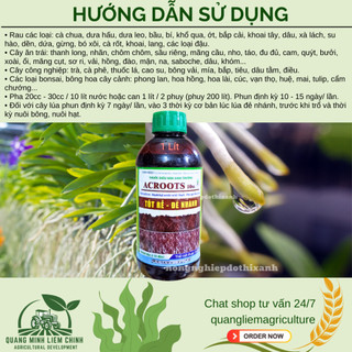 Thuốc kích rễ ACROOTS 10SL Chai 1Lít – Phân Bón Lá Siêu Kích Rễ, Đẻ Nhánh