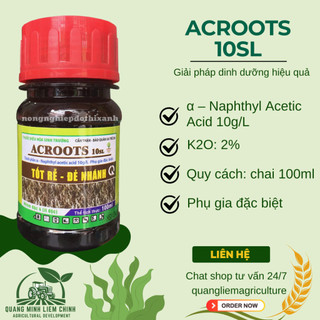 Thuốc kích rễ ACROOTS 10SL Chai 100ML – Phân Bón Lá Siêu Kích Rễ, Đẻ Nhánh