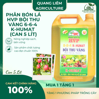 Phân bón lá HVP bội thu vàng 6-6-4 K-Humat trung vi lượng (Can 5 Lít)