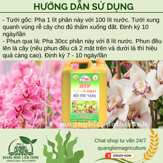 Phân bón lá HVP bội thu vàng 6-6-4 K-Humat trung vi lượng (Can 5 Lít)