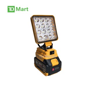 Đèn pha 16 bóng led dùng pin STARKER sử dụng chân pin phổ thông Có Cổng Sạc USB