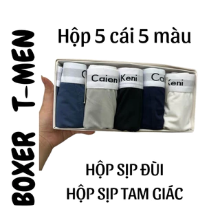 [Hộp 5 Chiếc] Quần Lót Nam thanh lạnh Cao Cấp, Quần Sịp Nam XÊ CA Boxer Kháng Khuẩn - Boxer Tmen