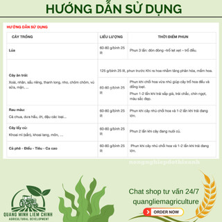 Phân Bón Lá Hỗn Hợp Hợp Trí HK NPK 7-5-44+Te Ra Hoa Sớm, Trổ Đều (250gram)