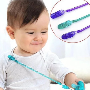 Dây Đeo Chống Rơi Đồ Chơi Cho Bé Dây Đai Silicon Co Giãn Treo Bình Sữa Gặm Nướu Ti Giả - umastore_vn
