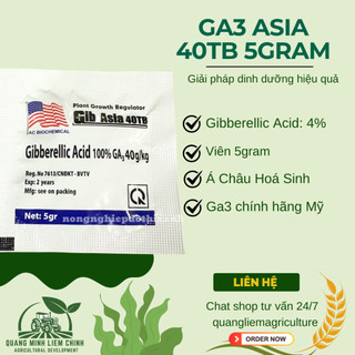 Phân Bón Lá GA3, Viên 5gram, Dạng Sủi Tiết Kiệm, Thúc Đẩy Ra Đọt, Bông Lớn, Trái To