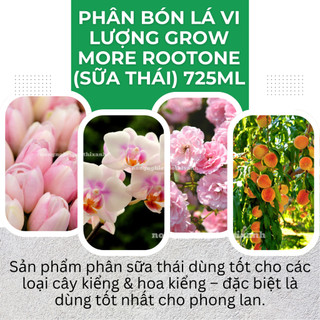 Phân bón lá vi lượng Grow More Rootone (Sữa Thái) chuyên cho phong lan - chai 725ml