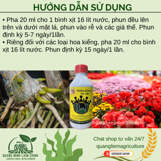Phân Bón Lá HVP Vitamin B1 đậm đặc  Cao Cấp - kích rễ bật mầm - chai 1 Lít
