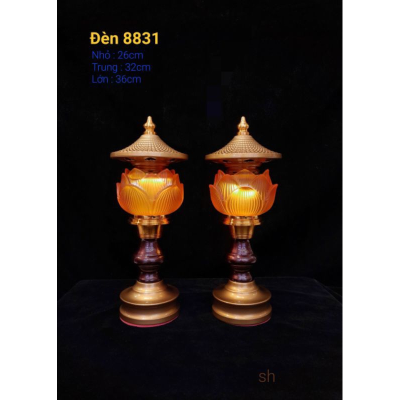 [ Giá 1 Cặp ] Đèn Led Hoa Sen để bàn Thờ  Gia Tiên, Bàn Thờ Phật.