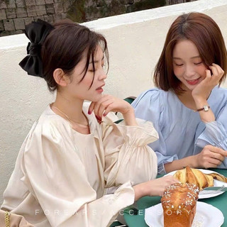1 chiếc kẹp tóc nơ lụa phong cách Korea