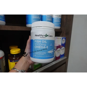 Viên Uống Dầu Cá Omega 3 Healthy Care 1000mg 400 Viên Úc- Bổ Mắt, Bổ Tim, Bổ Xương Khớp