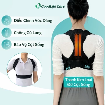Đai Chống Gù Lưng Nam Nữ GoodLife Care [Mã Backpro] Nâng Đỡ Cố Định Cột Sống Đai Chống Gù Chỉnh Dáng Sửa Tư Thế.