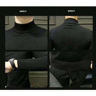 Áo Len Cổ 3p Nam Nữ AMILY 3 Phân Dài Tay – Thời Trang Hàn Quốc Ấm Áp Thu Đông,Co Giãn,Giữ Nhiệt Tốt