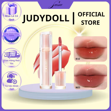 JUDYDOLL Son tint Iced Tea Watery Lip Gloss Môi bóng Căng mọng Không dính Nhẹ môi 2,4g