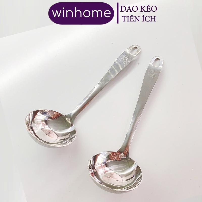 Muôi Canh Inox Vilahome, Chất Liệu Inox Miệng Tròn Cán Ngắn Có Lỗ Treo ...