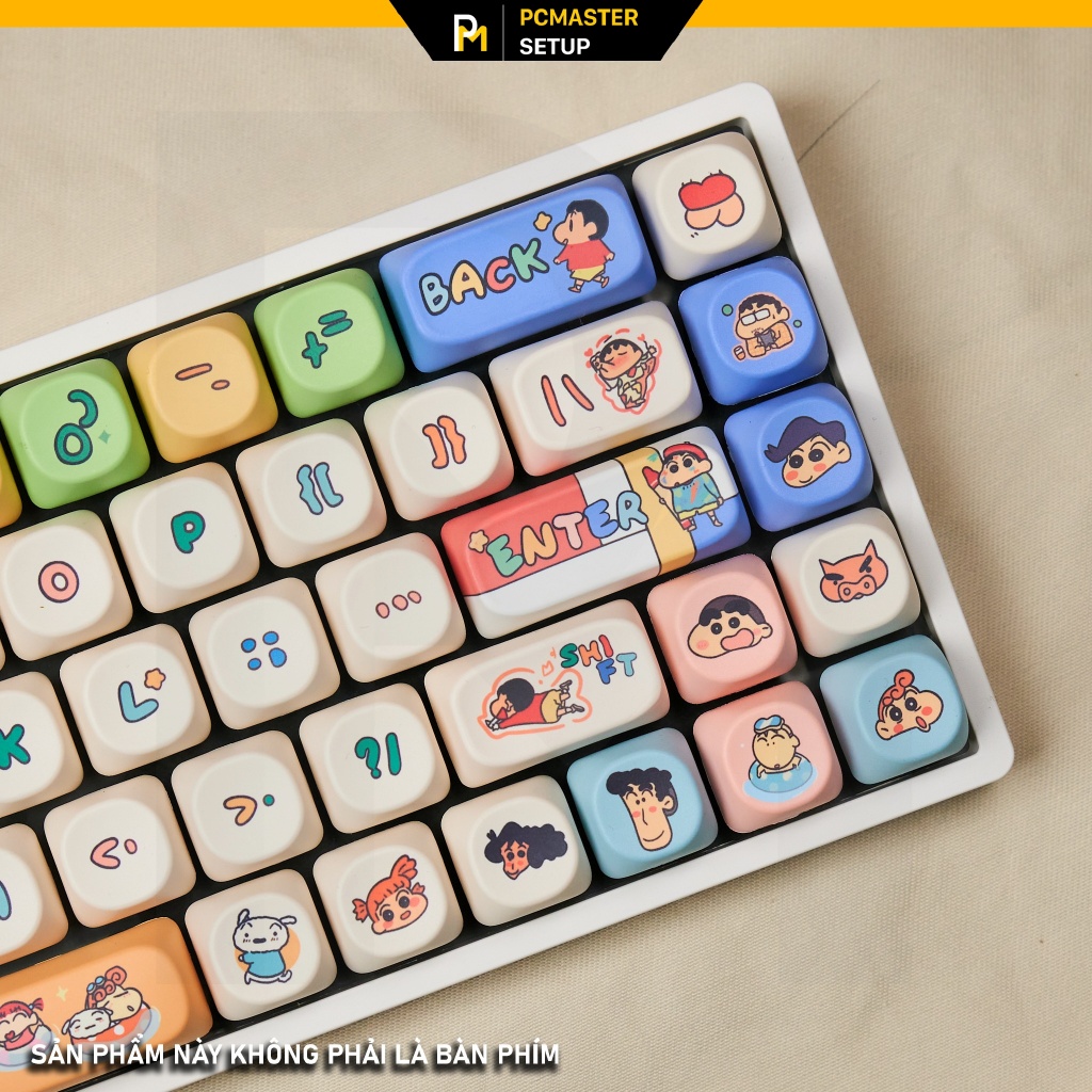 Keycap MOA pbt Shin Bút Chì Shinosuke in dyesub không mờ họa tiết, nút ...