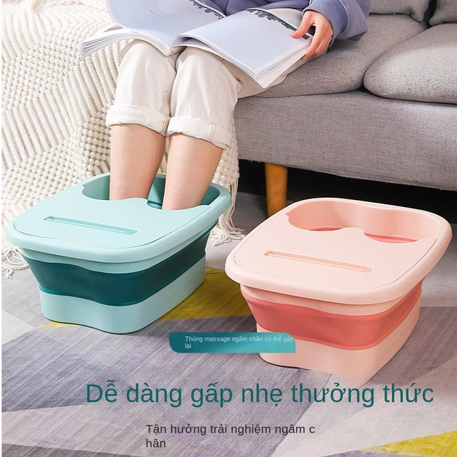 Thau ngâm chân chậu ngâm chân Xô ngâm chân gấp xô di động lưu trữ hộ gia đình bồn ngâm chân massage