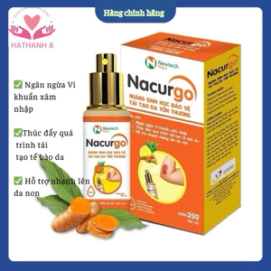CHÍNH HÃNG: Nacurgo Màng Sinh Học Tái Tạo Da Tổn Thương - Hộp 1 lọ hơn 100 và 200 lần xịt