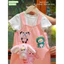 Set yếm kaki Baby three so hot 2 màu hồng sen và hồng cam, không thể thiếu bé gái