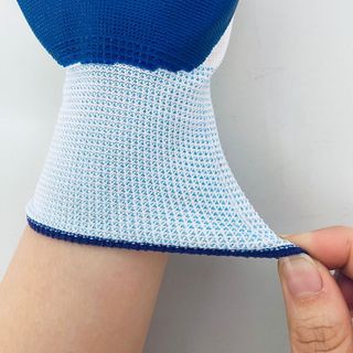 Găng tay bảo hộ lao động phủ sơn cao su xanh N518 bao tay tất tay loại dày dai làm vườn bốc hàng