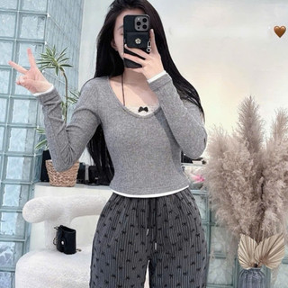 Áo Thun Nữ Dáng Ngọt Ngào Phối Ren ÔM DÂy Choàng Cổ