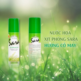 Chai xịt phòng Sara 220ml hương cỏ may khử mùi thơm lâu đến 5h - SPCa000002