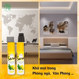 Chai xịt phòng Sara 220ml hương chanh khử mùi thơm lâu đến 5h - SPCa000003