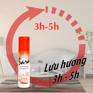 Chai xịt phòng Sara 220ml hương phấn hoa khử mùi thơm lâu đến 5h - SPCa000004
