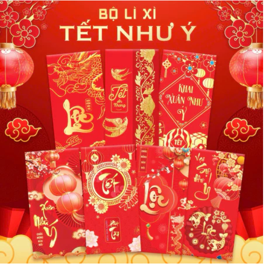 Quà Tặng - Không bán: Combo 10 bao lì xì tết 2026