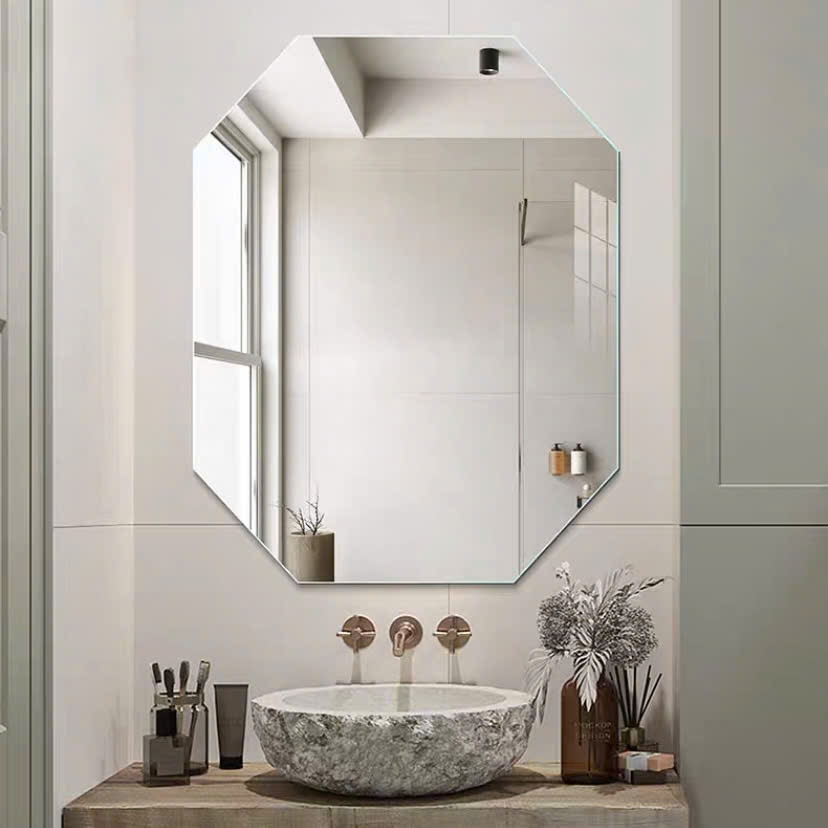 Ảnh Gương treo tường không khung mài xiết VUADECOR nhiều mẫu kích thước 70x90cm (Full phụ kiện) 1