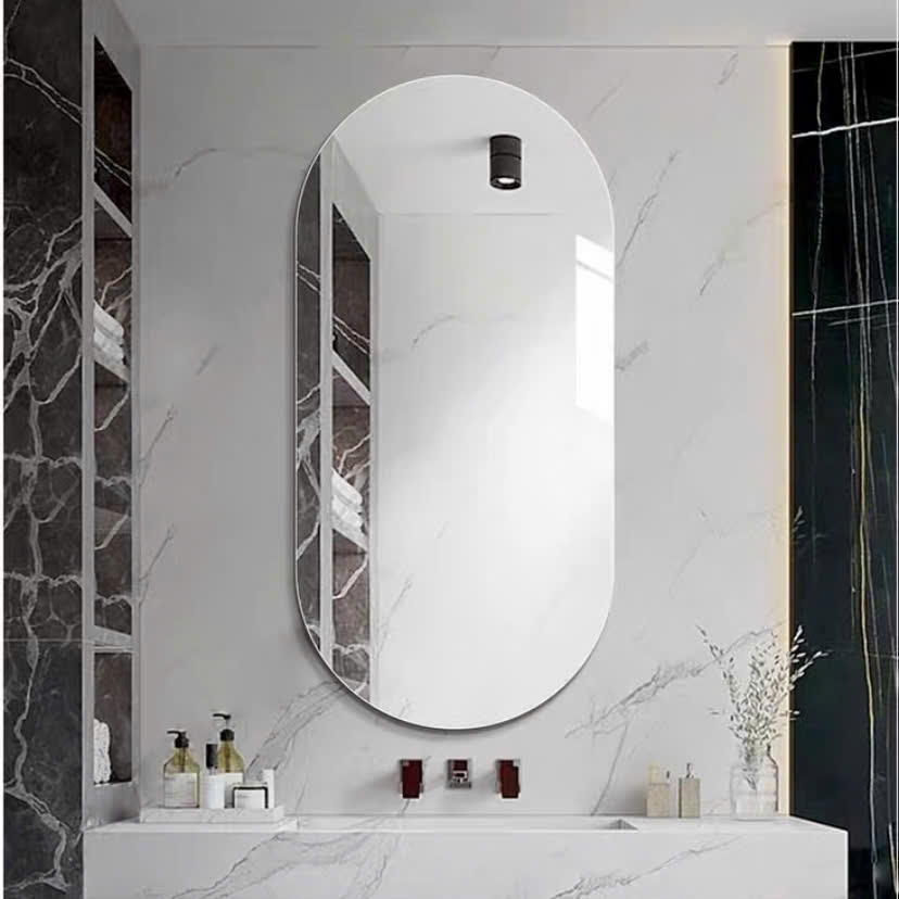 Ảnh Gương treo tường không khung mài xiết VUADECOR nhiều mẫu kích thước 70x90cm (Full phụ kiện) 2