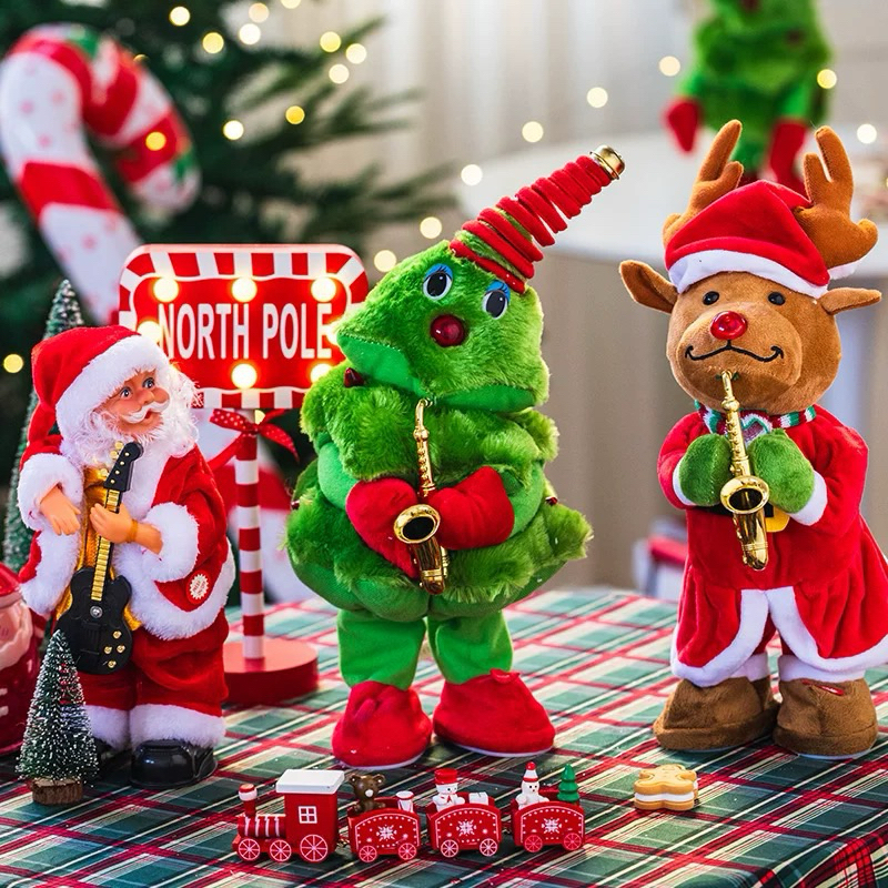 Cây Thông Noel Nhảy Múa Phát Nhạc, Ông Già Noel, Người Tuyết Chú Tuần Lộc Nhảy Múa Phát Nhạc Quà Tặng Giáng Sinh Cho Bé