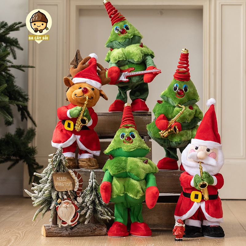 Cây Thông Noel Nhảy Múa Phát Nhạc, Ông Già Noel, Người Tuyết Chú Tuần Lộc Nhảy Múa Phát Nhạc Quà Tặng Giáng Sinh Cho Bé