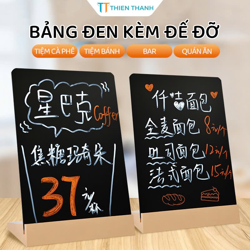 Bảng Đen Để Bàn Viết Tay - Bảng Menu Thích Hợp Cho Ghi Chú và Trang Trí Không Gian