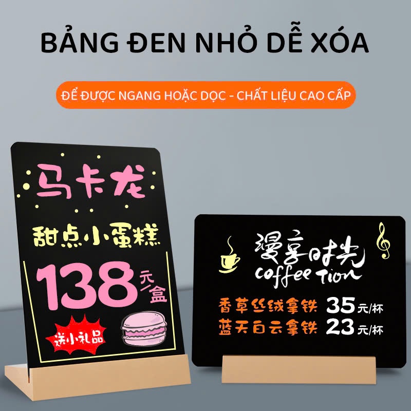 Bảng Đen Để Bàn Viết Tay - Bảng Menu Thích Hợp Cho Ghi Chú và Trang Trí Không Gian