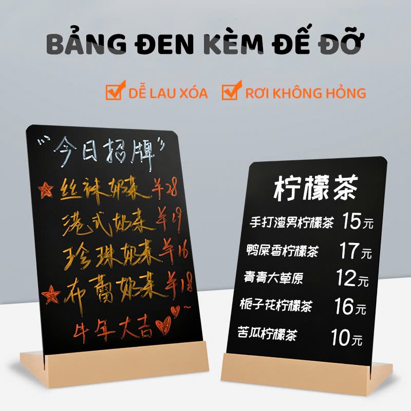 Bảng Đen Để Bàn Viết Tay - Bảng Menu Thích Hợp Cho Ghi Chú và Trang Trí Không Gian