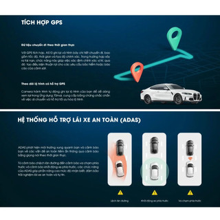 Camera hành trình 70mai Dash Cam A510 3K Quốc Tế Chính hãng, Cảm biến Sony, Cảnh báo va chạm, Lệch làn, GPS, Báo tốc độ