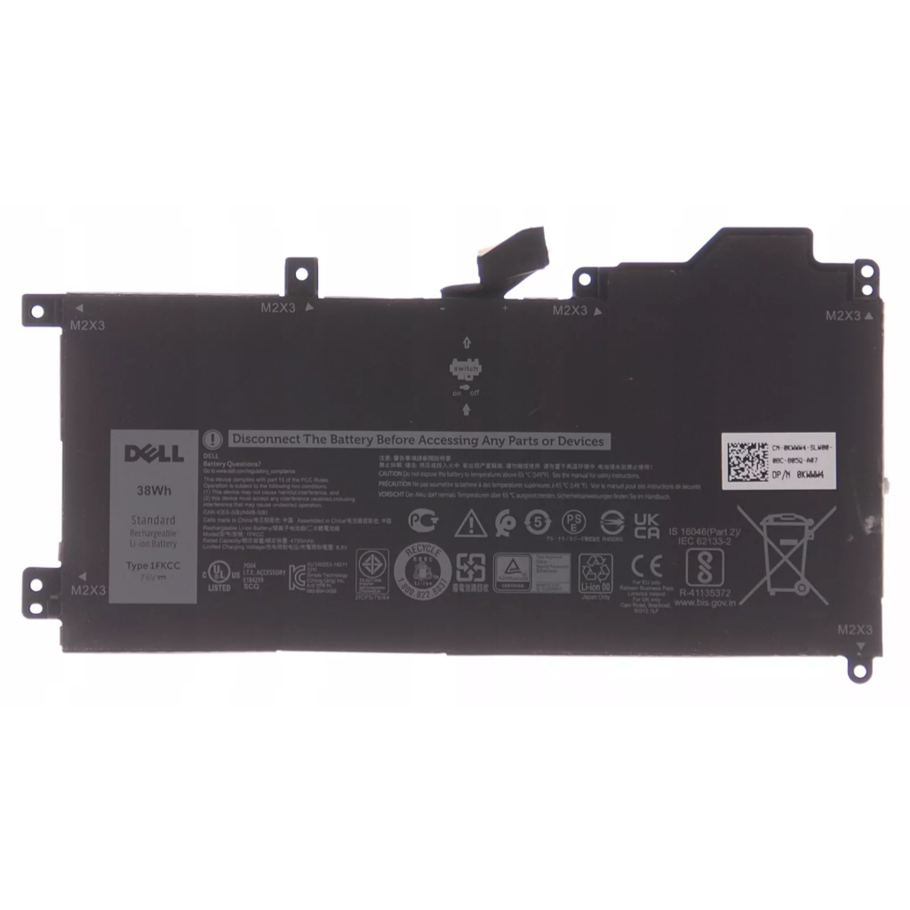 PIN [ZIN] DELL LATITUDE 7200 7210 2-IN-1 38Wh 7.6V 1FKCC BATTERY ...