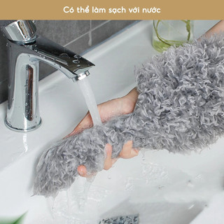 Cây Phất Trần Lau Bụi Đa Năng [Cán Dài 2m5], Đầu Chổi Mềm Mại, Gấp Gọn Tiện Lợi, Xoay 360 Độ
