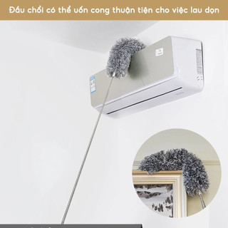 Cây Phất Trần Lau Bụi Đa Năng [Cán Dài 2m5], Đầu Chổi Mềm Mại, Gấp Gọn Tiện Lợi, Xoay 360 Độ
