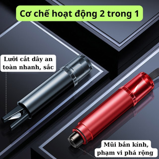 Dụng cụ phá kính ô tô cao cấp (thoát hiểm đa năng). Dụng cụ phá kính xe hơi cao cấp (cứu hộ)