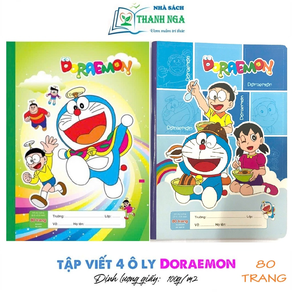 Văn Phòng Phẩm - Vở Ô Ly Doraemon 80Trang - Bìa Xinh Xắn, Chất Lượng ...
