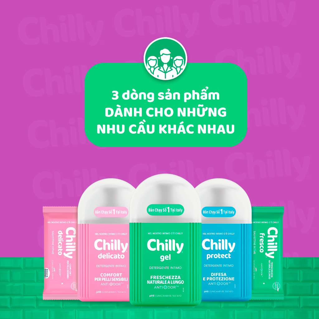 Ảnh Dung dịch vệ sinh phụ nữ Chilly làm sạch và dưỡng ẩm, chiết xuất bạc hà 200ml 4