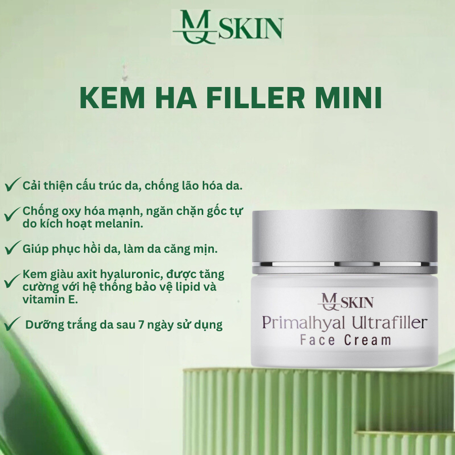 Ảnh MQ SKIN Kem Dưỡng HA  Filler Primalhyal Ultra Cream 5g Dưỡng Trắng, Hỗ Trợ Ngăn Ngừa Lão Hóa - Kem HA Filler Mini 5g 1